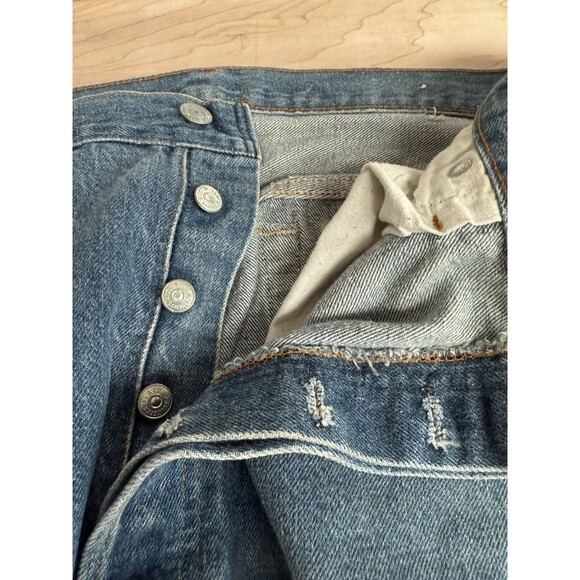 Levi's 501 Medium Wash Button Fly Original Fit Straight Leg Jeans sz 36x30 - Picture 7 of 8